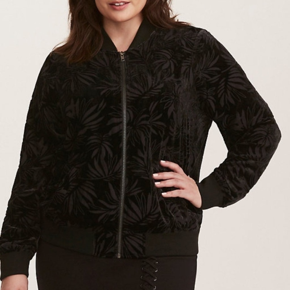 Torrid Burnout Velvet Bomber Jacket